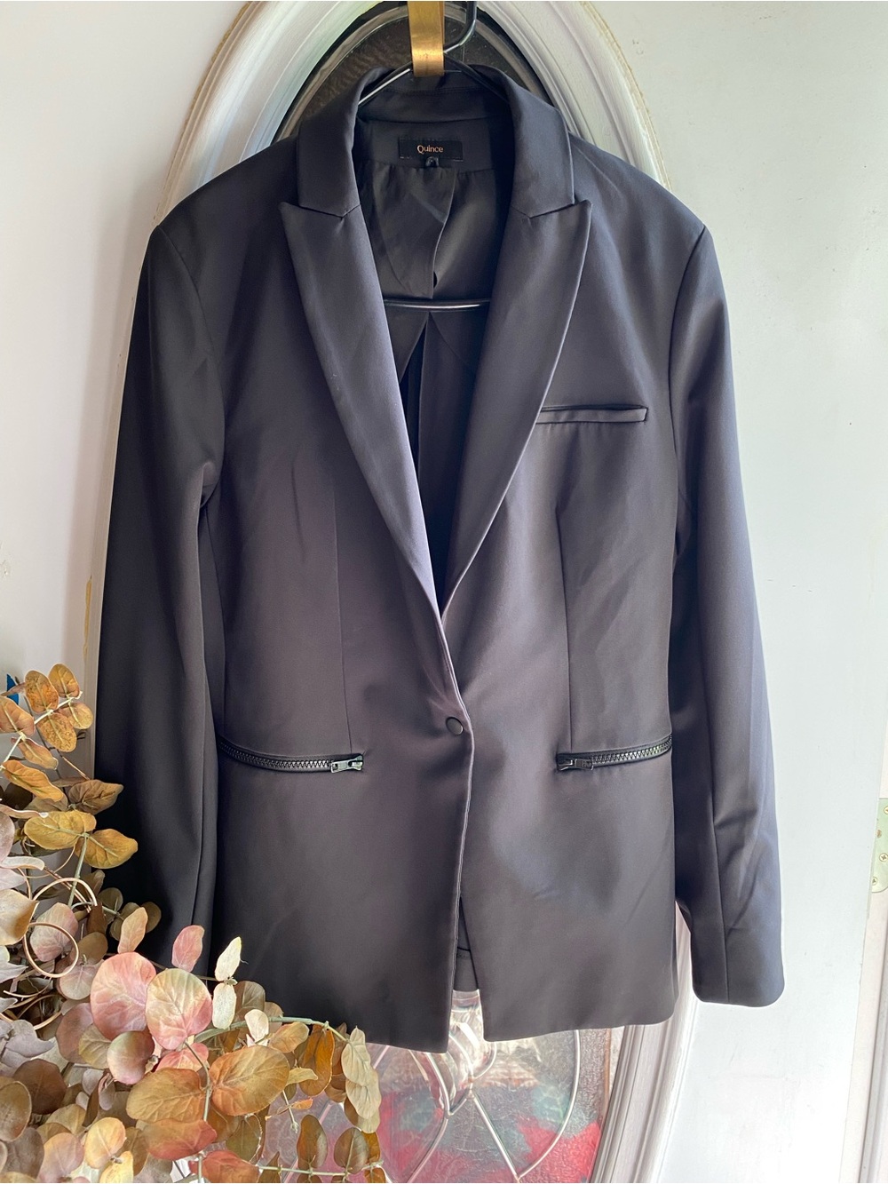 Quince Black Blazer Jacket